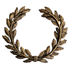 A laurel crown isolated on white and transparent background