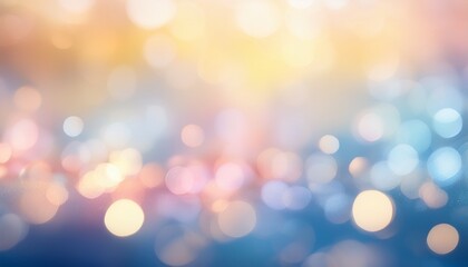 Obraz premium Soft Pastel Bokeh Effect With Light Blue Pink And Yellow Tones Adding A Dreamy Light Feel