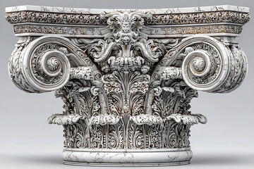 Ancient pillar with ornaments high resolution picture