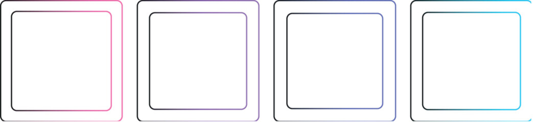 Premium Gradient Bundle of Vibrant line Vector Halftone Noise Textures in Uniform Square Formats Showcasing Soft Blurred Edge Frames, Multi-Style Grain Patterns and Versatile Composite Design Elements