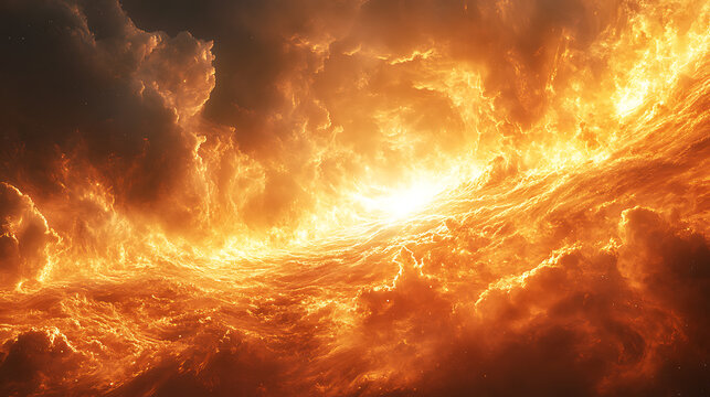 Solar flare detonation with exploding matter casting shockwave patterns 