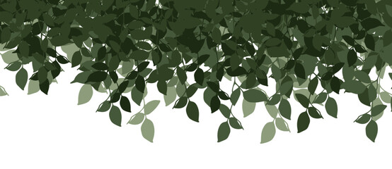 Summer floral layered banner design. Basis element on white background universal use