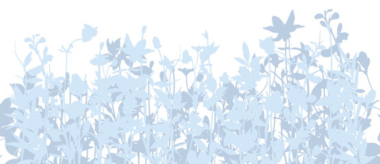 Spring floral banner in pastel colors. Clip art, basis element for design on white background
