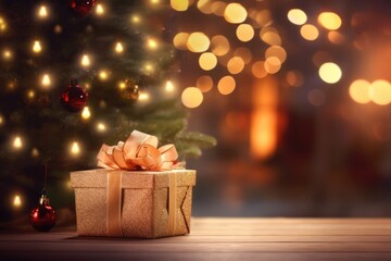 Christmas night gift tree.