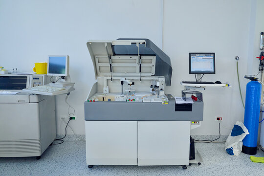 Advanced laboratory equipment for precise scientific testing in a modern research facility