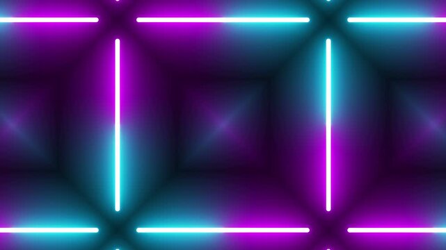 Animation seamless 4k loop Computer generated wallpaper texture element flat style with animation of rounded rectangles, circles lines light shadow 4k neon glow colorful backdrop simple forms pattern