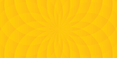 Background geometric shapes circle radial gradient yellow orange overlay texture. Technology and flowers banner template