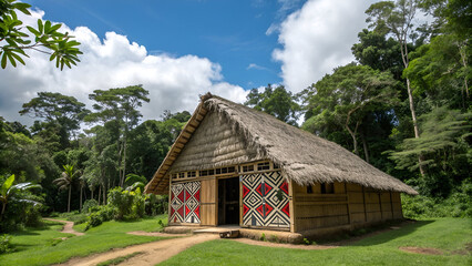 Obraz premium traditional straw house