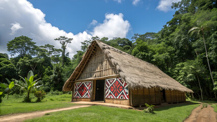 Obraz premium traditional straw house