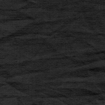 Natural bright black linen cotton blend, large detailed horizontal chinos trousers flax fibers macro closeup, rustic crumpled vintage textured burlap canvas fabric swatch background pattern backdrop