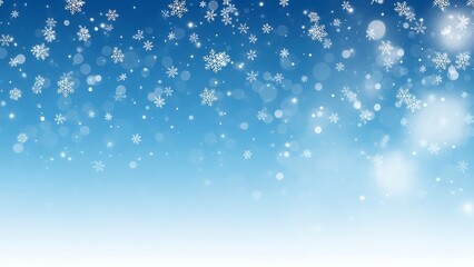Fototapeta premium Beautiful winter background with falling snowflakes and soft bokeh lights creating a festive and magical atmosphere, perfect for holiday season designs and celebrations