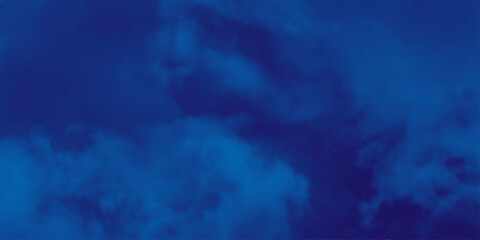 nebula gas cloud in deep outer space. Abstract soft sky blue watercolor sky and clouds, Navy blue watercolor background. grunge background with copy space for text .
