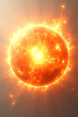 Vibrant spiral galaxy with bright center and glowing arms in deep space