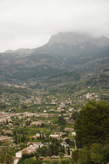 Obraz premium The panorama of Soller from Ses Tres Creus, Mallorca, Spain