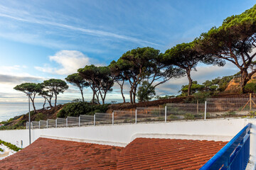 Sunrise view from Grand Muthu Oura View Beach Club, Albufeira, Algarve, Portugal