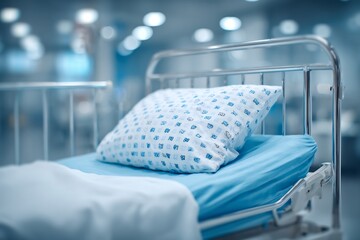 Hospital Bed Rest Fresh Linen with Calm Room, and Focus on Healing  Recovery.