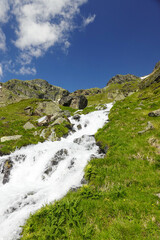 Taschach stream not far from Pitztaler glacier, the Austrian Alps
