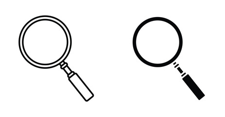 Loupe icon graphic design. Vector icon illustrations
