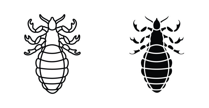 Louse icon graphic design. Vector icon illustrations