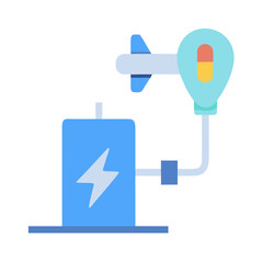 Abstract illustration of energy transmission and innovative power supply