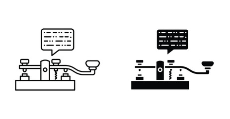 Morse code icon graphic design. Vector icon illustrations © No