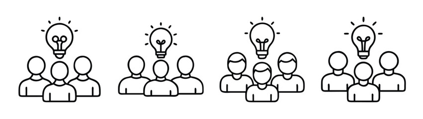 Brainstorming session for creative ideas and innovative solutions with team collaboration concept