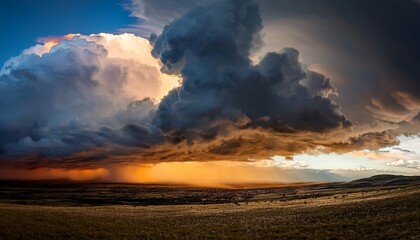 Dramatic Clouds After Storm On Sunset