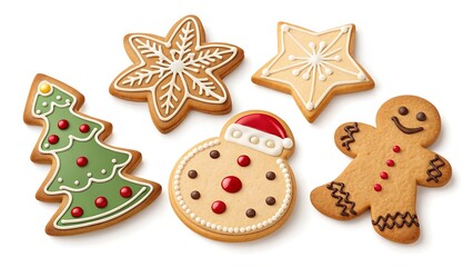 Cookie Day Festive Treats &ndash; Delicious Bakery Cookies on a Pure White Background and transparent background