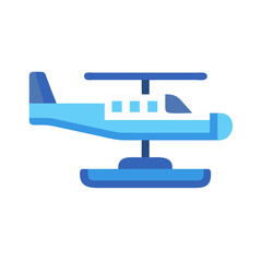 Blue helicopter vector illustration against black background aviation concept