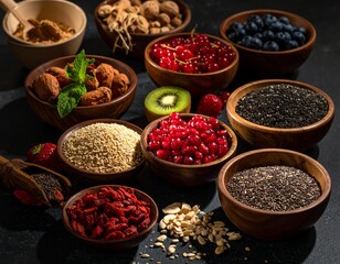 Vitality Bowls: Superfood Medley of Seeds, Fruits, and Nuts