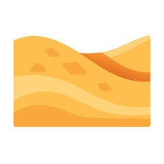 Flat design illustration of sedimentary rock layers geology