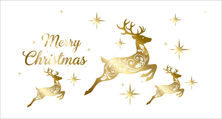 Christmas card with reindeer