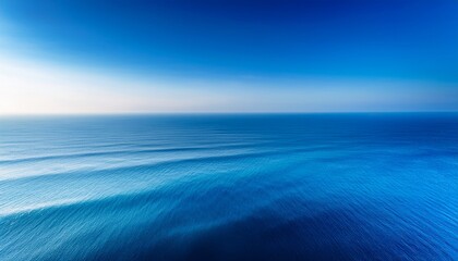 Obraz premium Gentle Blue Gradient From Deep To Light Calming Effect Minimal Ocean Soft