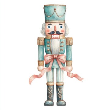 Classic festive nutcracker illustration.
