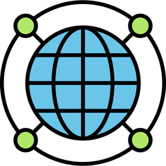 Networking colored line