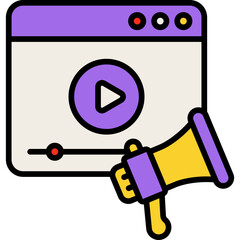 Video Marketing colored line