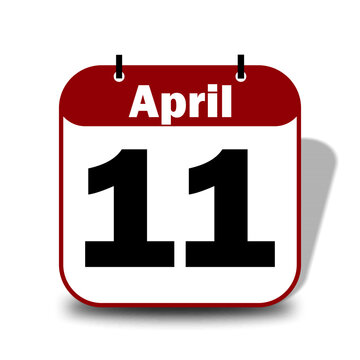 11 April Date Calendar 