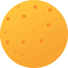 Gradient Orange Cheeseball with Surface Spots and Circular Shape
