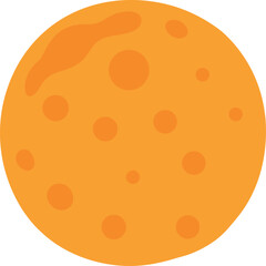 Orange Cheeseball with Crater-Like Surface and Irregular Spot Pattern