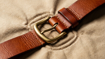 constriction. Over-tightened leather belt leaving deep impression marks on surface. lifestyle magazines, social media lookbooks, designed for lifestyle magazines and social media content.