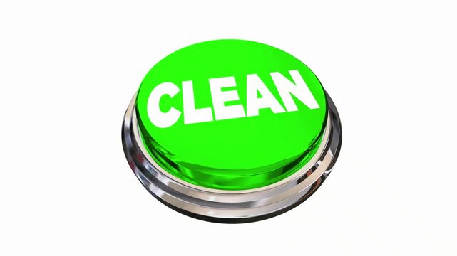 Clean Green Round Red Button Renewable Energy Sustainable Natural Organic 3d Animation