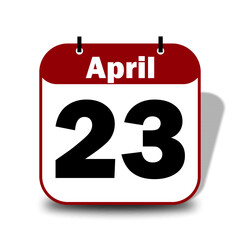 23 April Date Calendar 