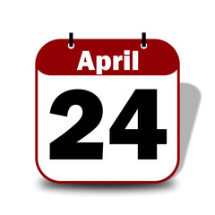 24 April Date Calendar 