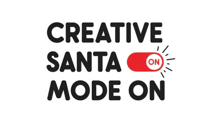 Obraz premium Creative Santa mode on text graphic design for holiday season 