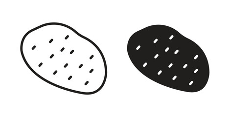 Potato icon in doodle and stroke style.