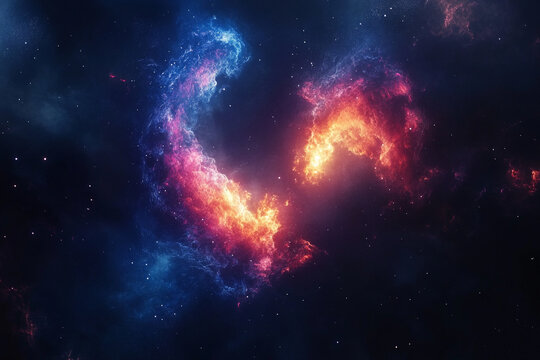 The peculiar Antennae Galaxies colliding in deep space - Powered by Adobe