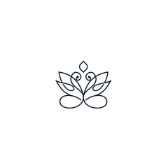 lotus line art logo design