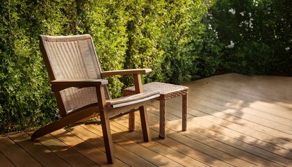 Obraz premium Outdoor Chair And Table In Backyard