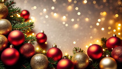 Christmas celebration decor home interior festive background warm atmosphere close-up view holiday spirit with shimmering ornaments and twinkling lights