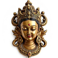Obraz premium AI Generated Hindu goddess Lakshmi sculpture divine face